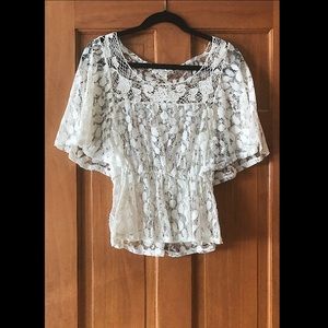 White Peplum Shirt